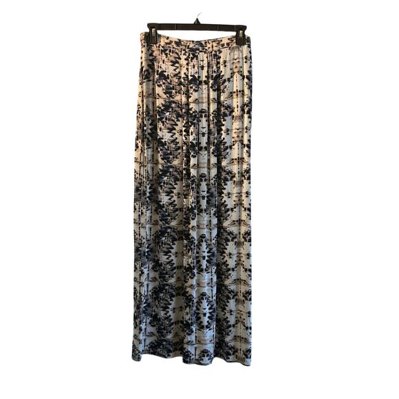 Cynthia rowley blue pattern maxi skirt small stretchy boho - Picture 1 of 5